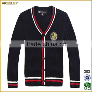 Presley Oem Long Sleeve Sweater Cardigan Children Plain Knited Sweater School Cardigan Sweater Cardigan thumbnail-2