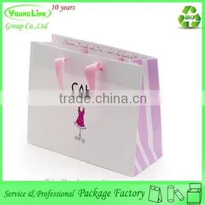 Printing Paper Shopping Bag for Clothes With Ribbon thumbnail-1
