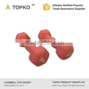 TOPKO Exercise Fitness Gym Equipment High Quality Vinyl Dumbbell thumbnail-1