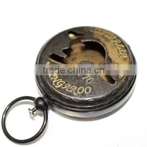 Brass Compass-Australian Kangaroo - Collectible Locket Compass 13317 thumbnail-3