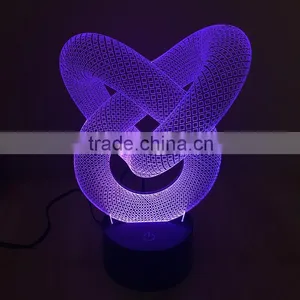Color Changing 3D Twist Knot LED Night Lamp thumbnail-2