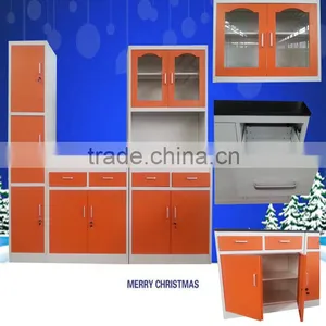 Wholesale Metal Drawer Side Slide Kitchen Cabinet/China Good Quality Kitchen Cabinets Dubai Metal Furniture thumbnail-2