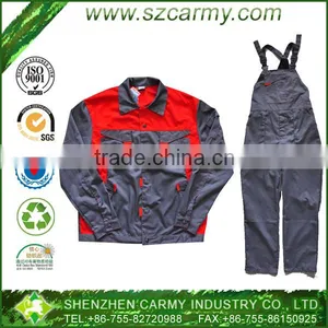 2014 Wholesale New High Quality Fashion Long Sleeves With Bib Pants European Labour Working Workwear thumbnail-1