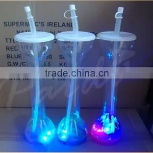 Promotional Led Flashing Plastic Beer Drinking Yard Glass thumbnail-2