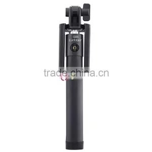 Universal Handheld Extendable Self Monopod Holder Bluetooth Selfie Stick 2016 For Smartphone Black thumbnail-3