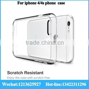 Ultra-thin Hightly Fit Color Change Back Cover for Iphone 4/4s Ultra Transparent Soft Case for Iphone Quality Choice thumbnail-2