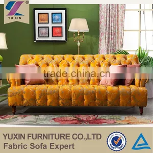 Modern Orange Modular Sofa thumbnail-1
