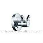 Double Stainless Steel Brass Wall Mount Robe Hook thumbnail-1