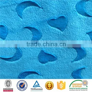 100% Polyester Orange Flower Tricot Brushed Velboa Fabric thumbnail-1