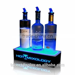 Handmade LED Nighclub Acrylic Liquor Display Case,acrylic Wine Rack,acrylic Wine Bottle Holder Witn Engraving Sign thumbnail-6