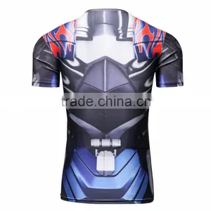 Men Custom Design Dri Fit Sublimated t Shirt Printing Running Tight t Shirt thumbnail-3