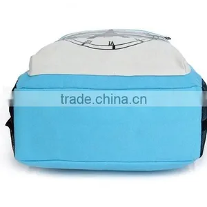 High Quality Soft Blue Printed Backpack Canvas Hipster Teens School Bags BB003 thumbnail-5
