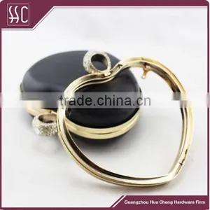 150*123mm Heart Shape Box Shell Purse Frame With Rhinestone Box Clutch Frame thumbnail-1