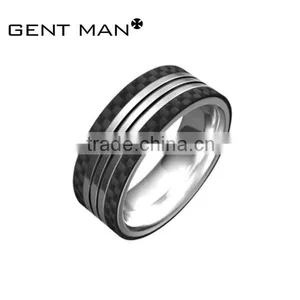8mm Tungsten Carbon Fiber Ring Couple Titanium Rings For Men & Women thumbnail-4