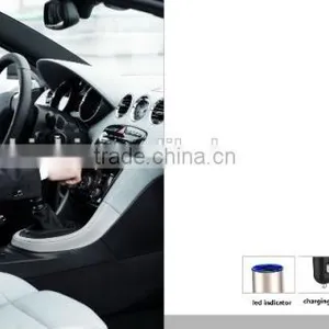 Super Slim Sized Car Auto Charger With Bluetooth V4.1 Earphone for Cellphone thumbnail-3