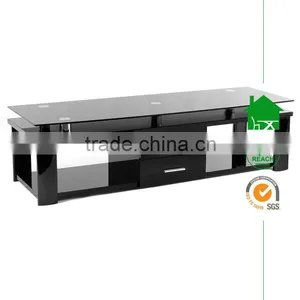 TV-3008 Black Lacquered TV Stand With Drawers thumbnail-1