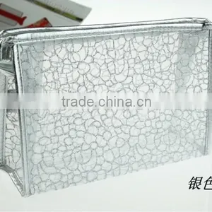 Waterproof Printed Small Button Closure Fold up Cute Travel Pvc Cosmetic Bag thumbnail-3