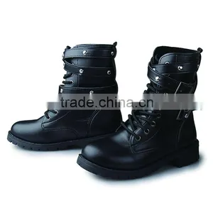 Autumn Winter Women Rivet Boots Ladies Vintage Motorcycle Combat Army Punk Shoes Leather Women Boots thumbnail-2