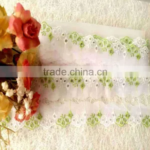 Beauty Design Mesh Embroidery Lace Trimming for Garment Accessories thumbnail-1