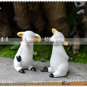 Porcelain White Sheep Small Figurine Ornaments thumbnail-3