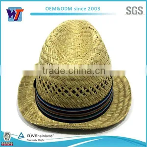 High Quality Wholesale Cheap Fedora Straw Paper Hat thumbnail-2