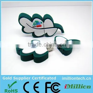 Custom Pvc Leaf Shape Usb Pendrive Cute Usb Thumb Drive,usb Stick 4GB Accept Payapl thumbnail-1