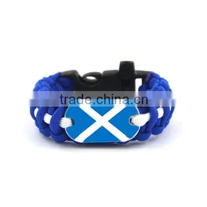 550 Paracord Bracelet With Metal Tag, Paracord Bracelet With Logo, Tag With Logo Survival Kit thumbnail-1