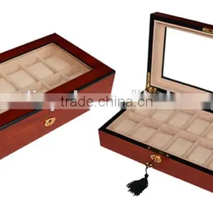 Elegant Wooden Watch Box With Silver Lock thumbnail-2