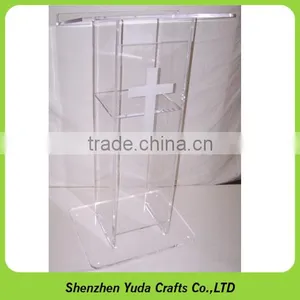 Church Plexiglass Prodium Acrylic Church Pulpit Plexiglass Church Desk thumbnail-1
