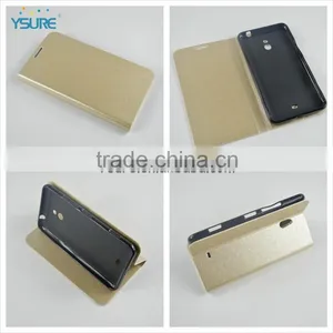 Luxury Golden Leather Case For Wiko Cink thumbnail-1