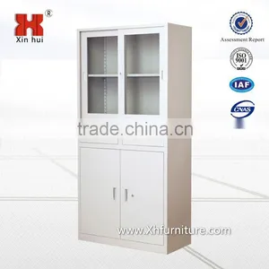 Glass Door Steel File Cabinet With 2 Drawers thumbnail-3