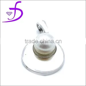 2014 Trendy Design Pearl Pendant Rhodium Plated Pendant Factory Direct Sale Jewelry thumbnail-1
