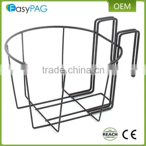 Outdoor Garden Fence Hanging Ornamental Iron Metal Wire Flower Pot Holder thumbnail-2