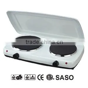 Electric Double Cooking Plate With Lid thumbnail-1