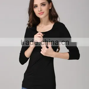 Long Sleeve Maternity Nursing T-shirt New Style Fashion thumbnail-1