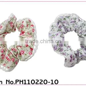 Fabric Hair Scrunchie ,fabric Ponytail Holder Hair Elastic Band thumbnail-1