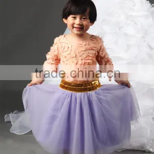FQ-2 Cheap Latest Dress Designs For Flower Girl Net Dresses thumbnail-3