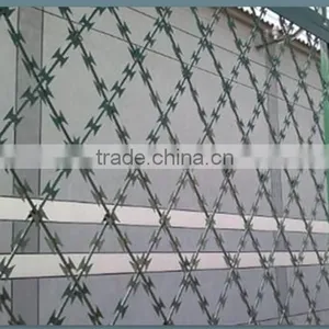 China Metal Enclosure Grills High Security Square Hole Razor Mesh Panels Road Field Fence Wire Dividers With Sharp Razor thumbnail-5
