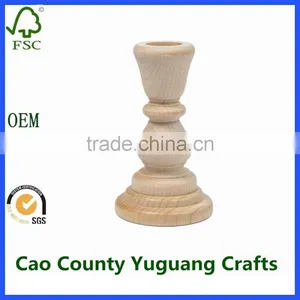 Unfinished Wood Candlesticks Wholesale Wooden Candlesticks thumbnail-2