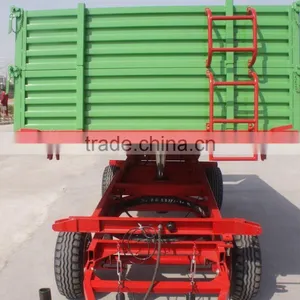 Hot Sale Euro Style Tractor Use Hydraulic 8 Tons,heavy Duty Farm Tipping Trailer, Rear and Side Tipping With CE thumbnail-6