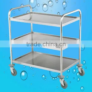 Hot Sale Stainless Steel Three-tier Serving Cart thumbnail-1