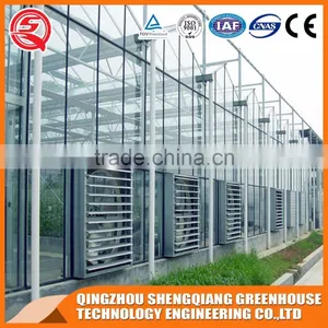 Factory Hollow Tempered Steel Frame Glass Greenhouse Cooling System thumbnail-3