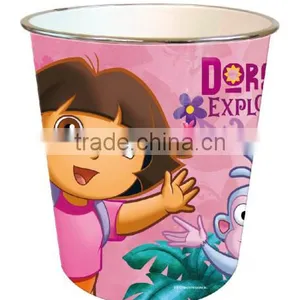 PP Material Home Use Colorful Cartoon Waste Bin thumbnail-2