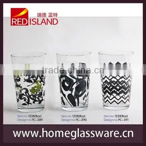 8oz Silk Screen Printing Water Glass Cup thumbnail-1