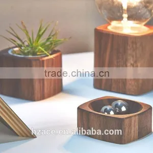 Walnut Dish for Clip Paperclip Office Supplies Maple Available Wooden Clip Container Clip Box Without Lid thumbnail-2