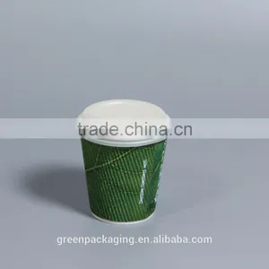 PLA Paper Cups Ripple Wall 4oz thumbnail-1