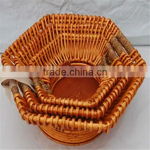 100%handmade Craft Exquisite Wicker Basket of Flowers thumbnail-1
