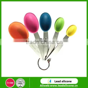 Multifunction Silicone Kitchen Tools / Different Volume 15ml, 7.5ml, 5ml, 2.5ml,1.25ml Silicone Measuring Spoon thumbnail-1