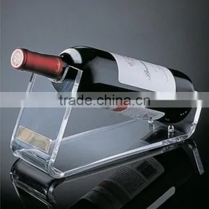 Modern Clear Acrylic Freestanding Stackable Organizer Storage Display Wine Rack thumbnail-1