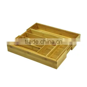 Store More Bamboo Multi Compartment Bamboo Organizer Tray thumbnail-4